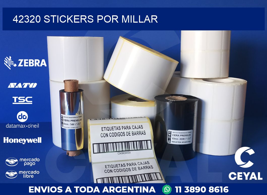 42320 STICKERS POR MILLAR