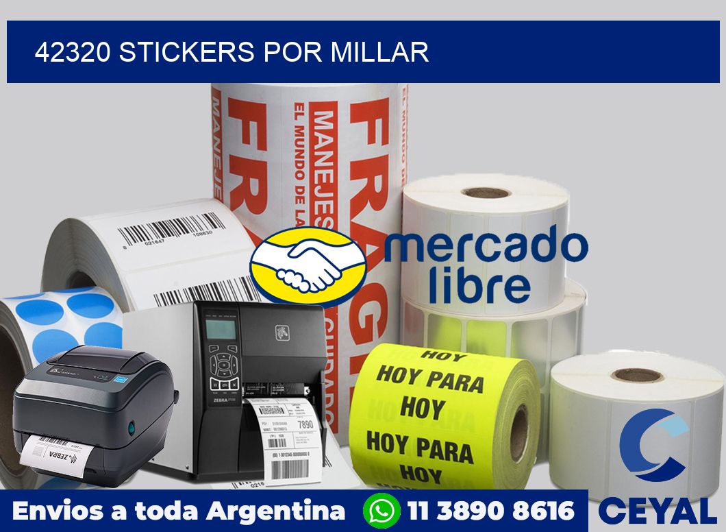 42320 STICKERS POR MILLAR