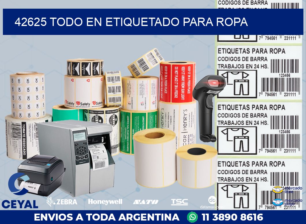42625 TODO EN ETIQUETADO PARA ROPA