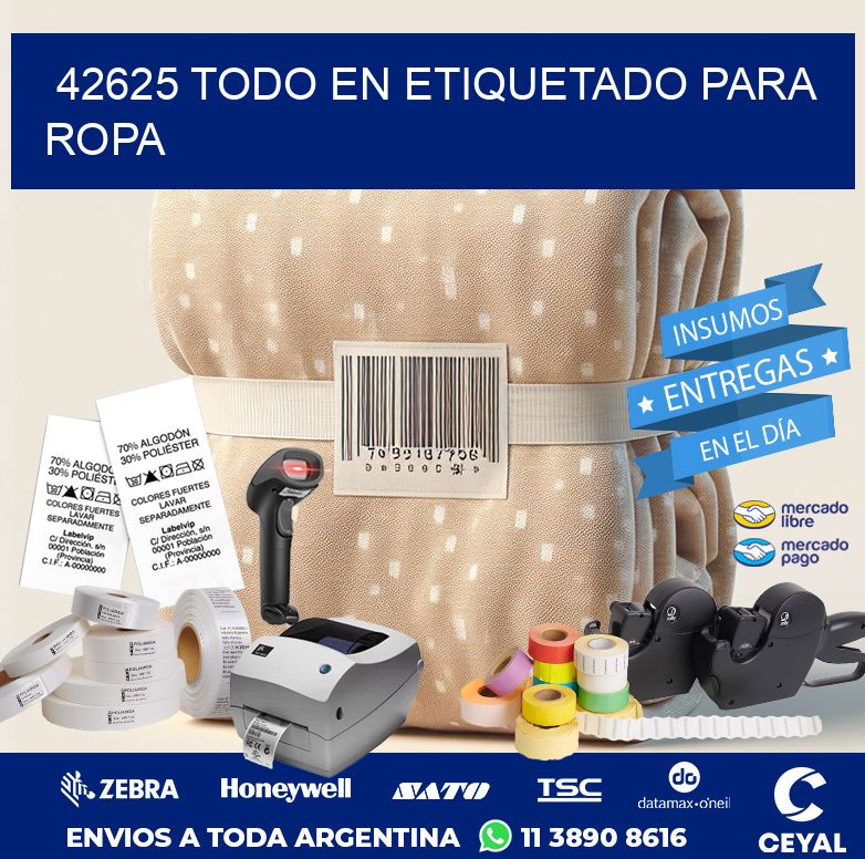 42625 TODO EN ETIQUETADO PARA ROPA
