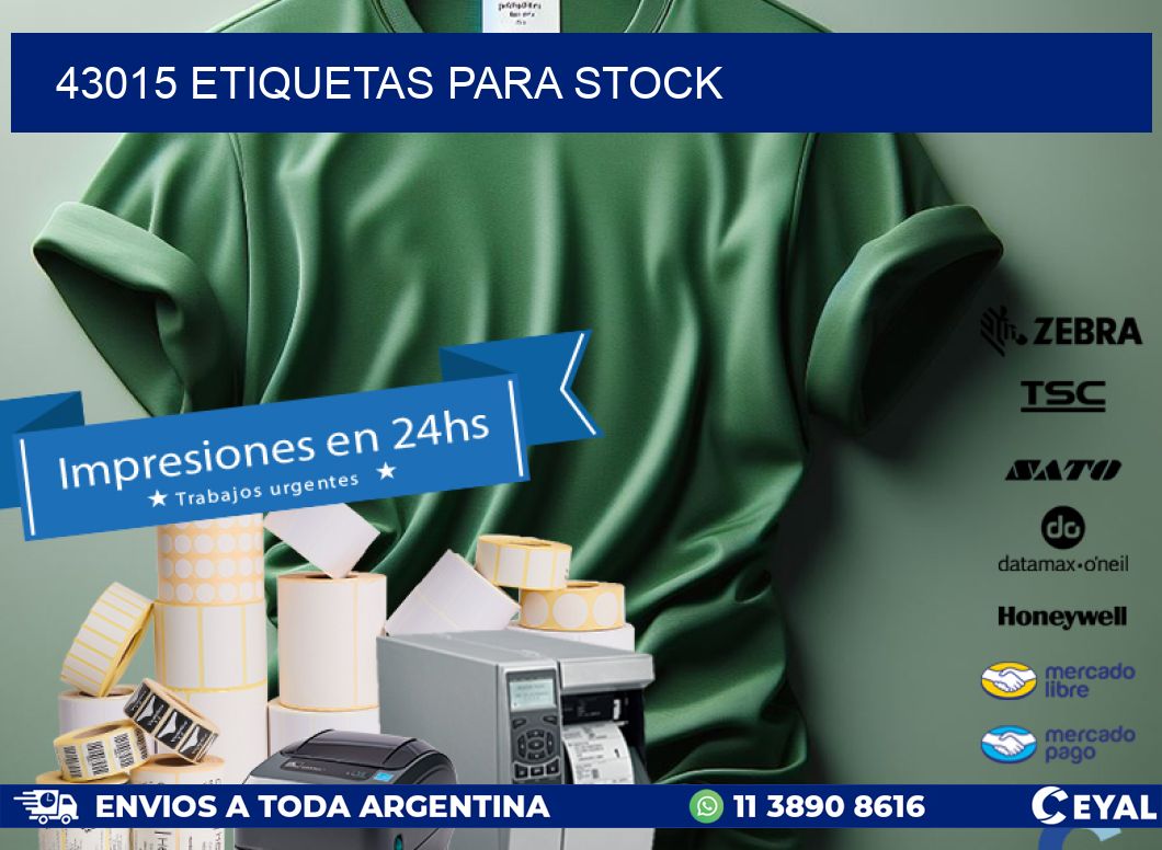 43015 ETIQUETAS PARA STOCK