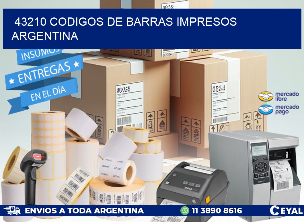 43210 Codigos de barras impresos Argentina