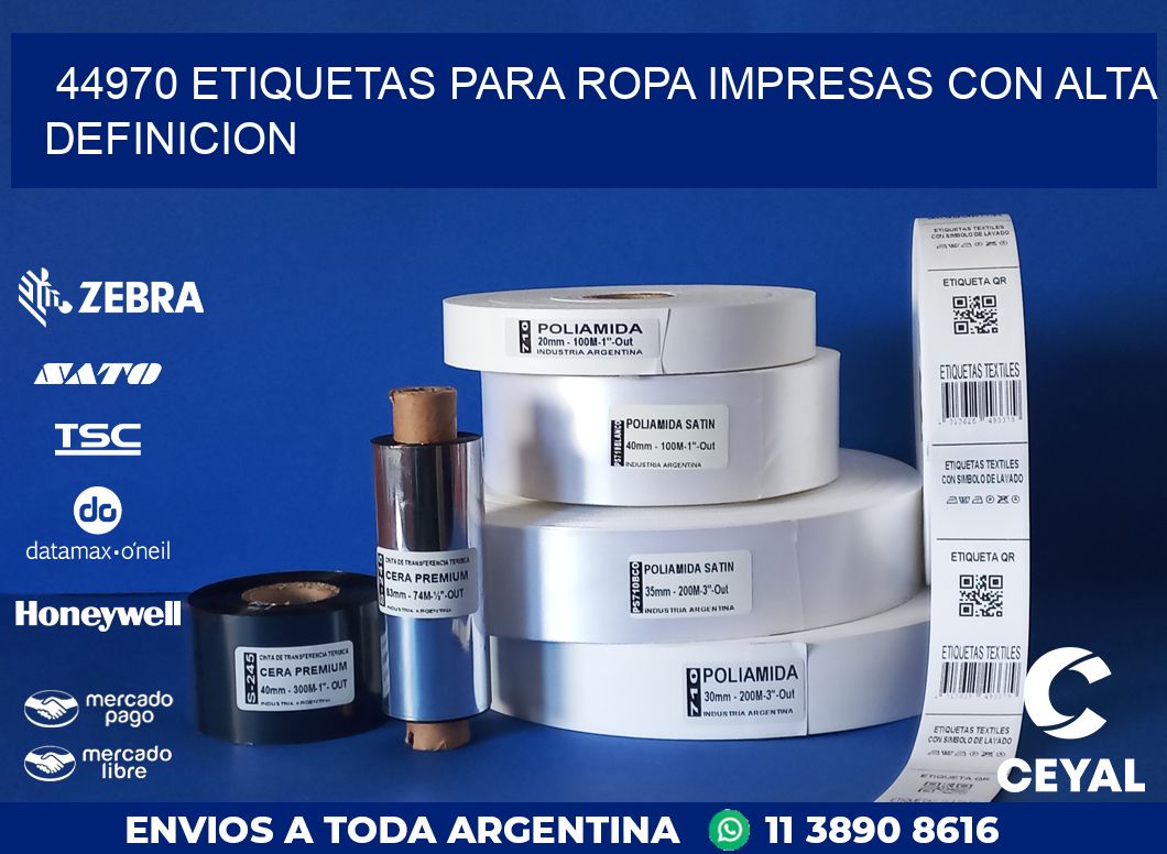 44970 ETIQUETAS PARA ROPA IMPRESAS CON ALTA DEFINICION