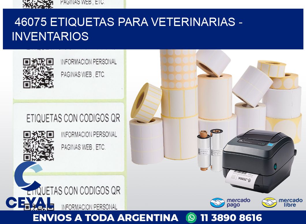 46075 ETIQUETAS PARA VETERINARIAS - INVENTARIOS
