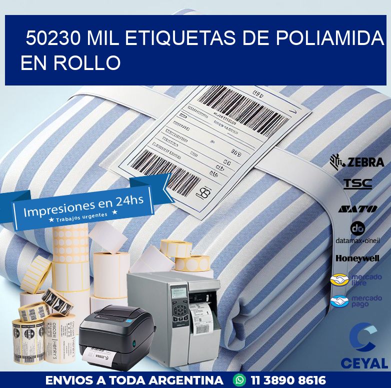 50230 MIL ETIQUETAS DE POLIAMIDA EN ROLLO