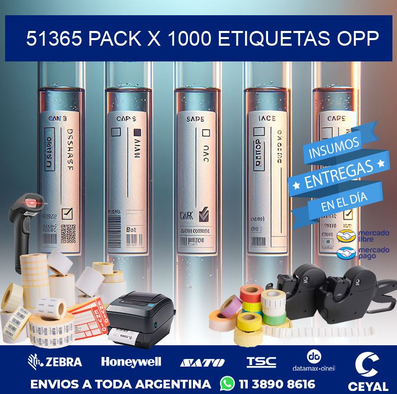 51365 PACK X 1000 ETIQUETAS OPP