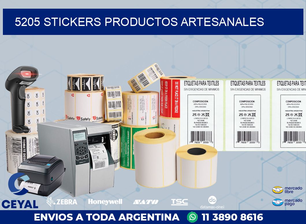 5205 stickers productos artesanales