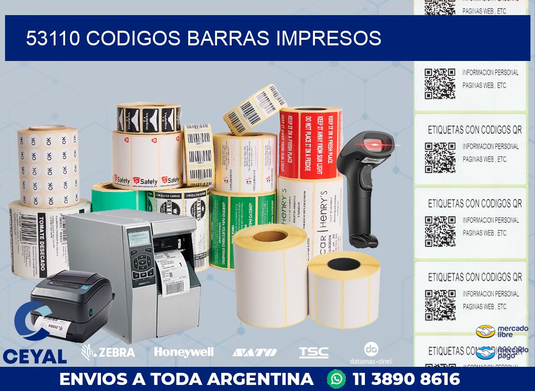53110 CODIGOS BARRAS IMPRESOS