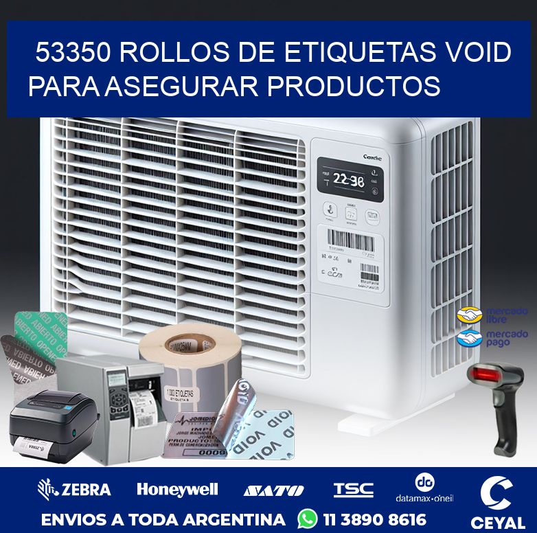 53350 ROLLOS DE ETIQUETAS VOID PARA ASEGURAR PRODUCTOS