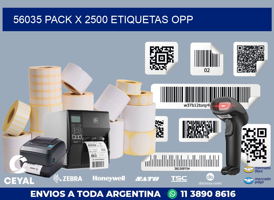 56035 PACK X 2500 ETIQUETAS OPP