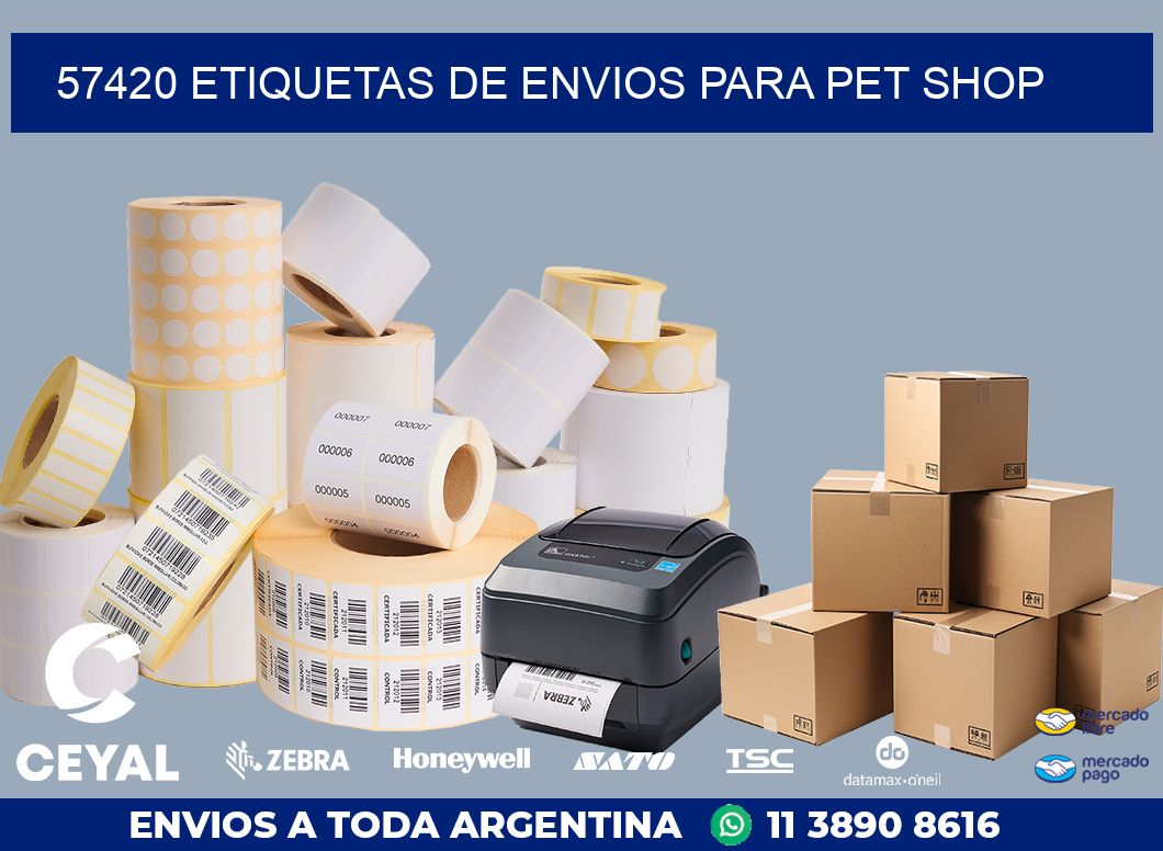 57420 ETIQUETAS DE ENVIOS PARA PET SHOP