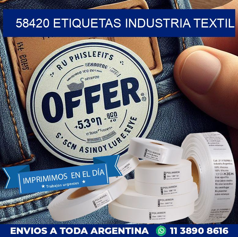 58420 ETIQUETAS INDUSTRIA TEXTIL