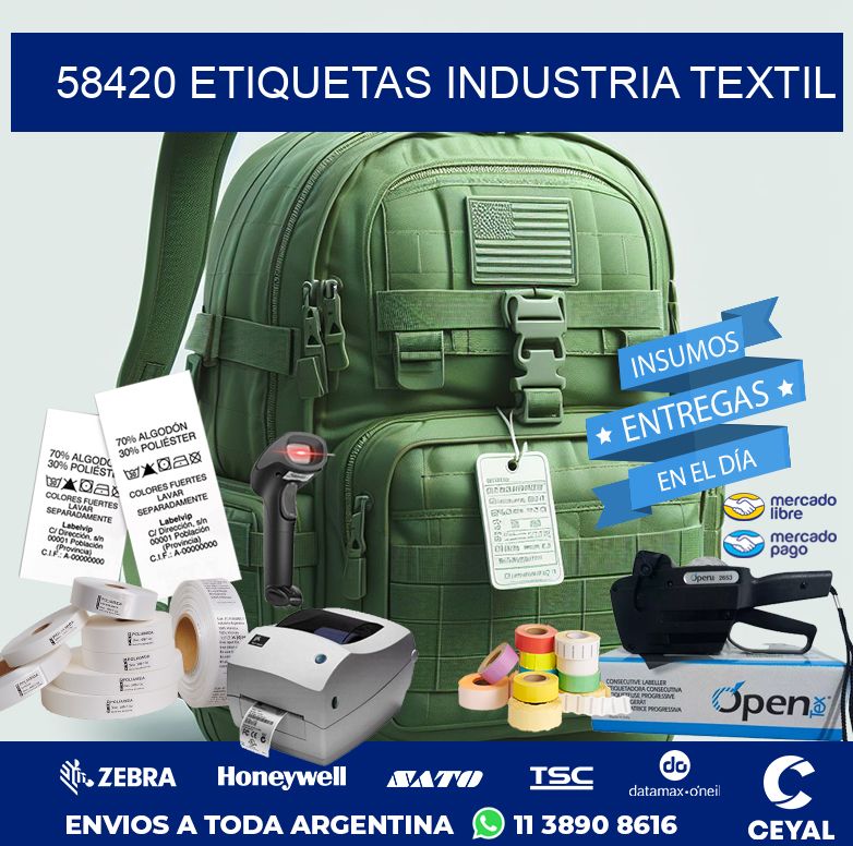 58420 ETIQUETAS INDUSTRIA TEXTIL