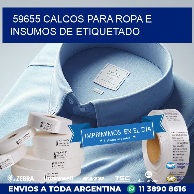 59655 CALCOS PARA ROPA E INSUMOS DE ETIQUETADO
