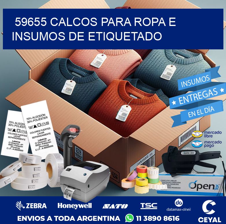 59655 CALCOS PARA ROPA E INSUMOS DE ETIQUETADO
