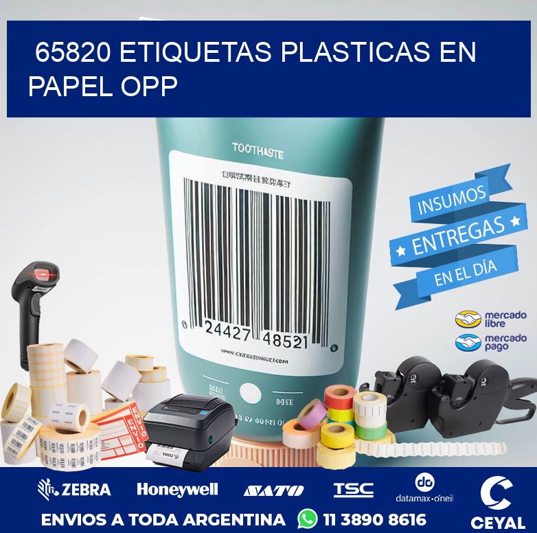 65820 ETIQUETAS PLASTICAS EN PAPEL OPP