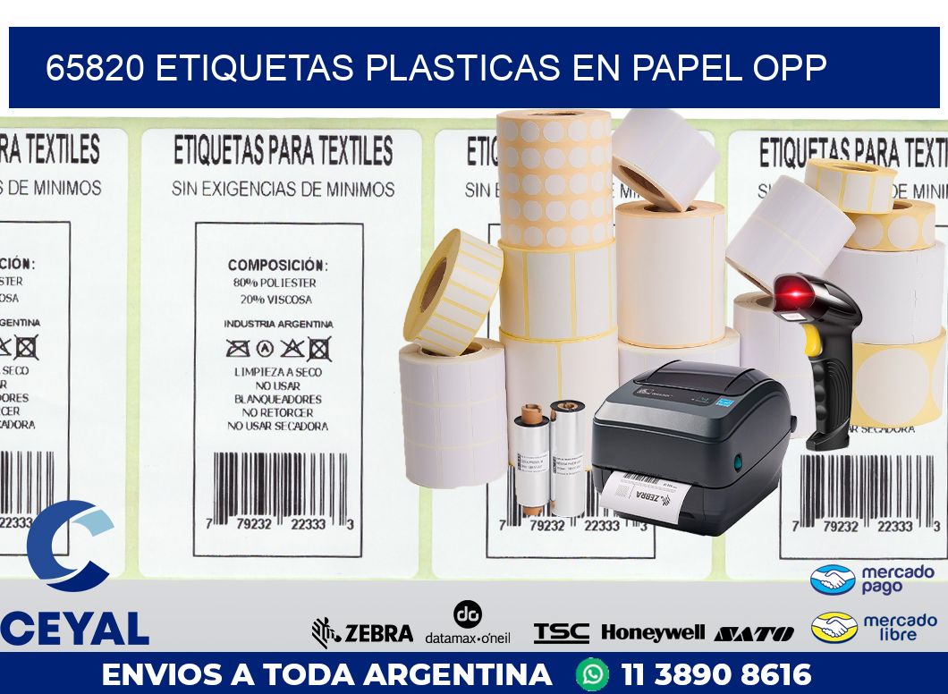 65820 ETIQUETAS PLASTICAS EN PAPEL OPP
