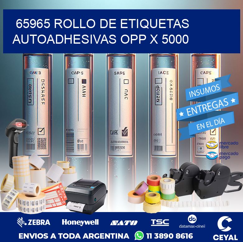 65965 ROLLO DE ETIQUETAS AUTOADHESIVAS OPP X 5000