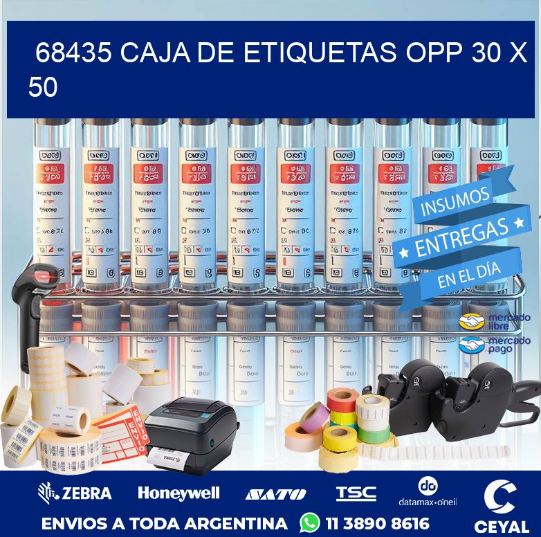68435 CAJA DE ETIQUETAS OPP 30 X 50