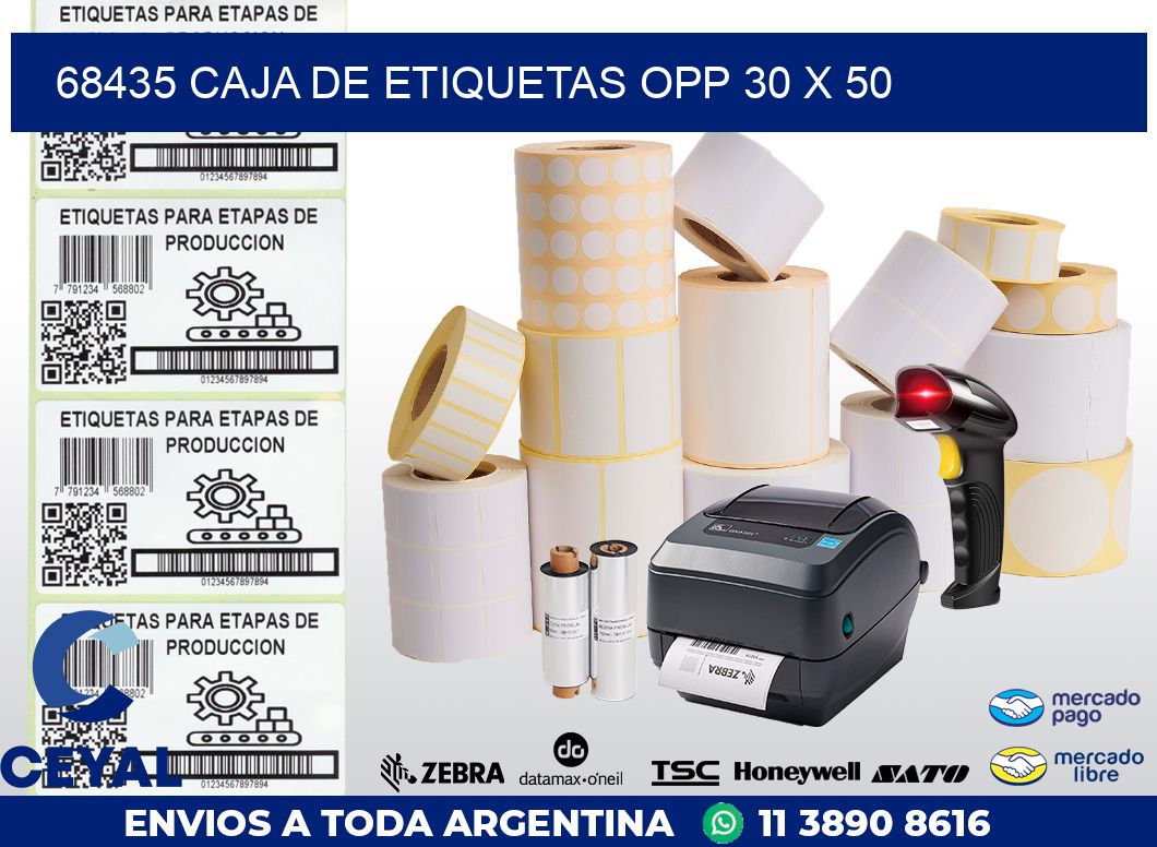 68435 CAJA DE ETIQUETAS OPP 30 X 50