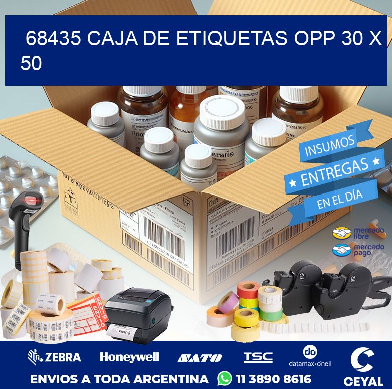 68435 CAJA DE ETIQUETAS OPP 30 X 50