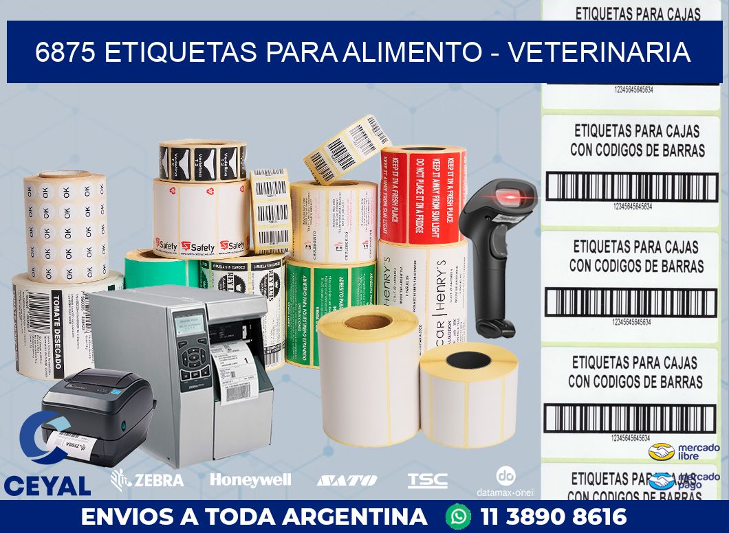 6875 ETIQUETAS PARA ALIMENTO - VETERINARIA