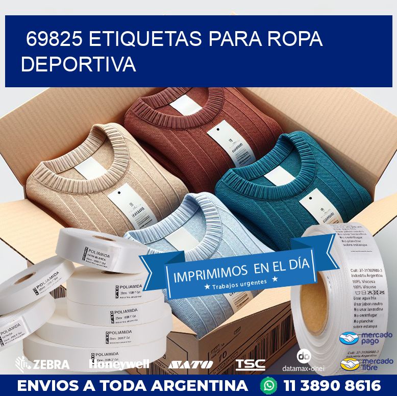69825 ETIQUETAS PARA ROPA DEPORTIVA