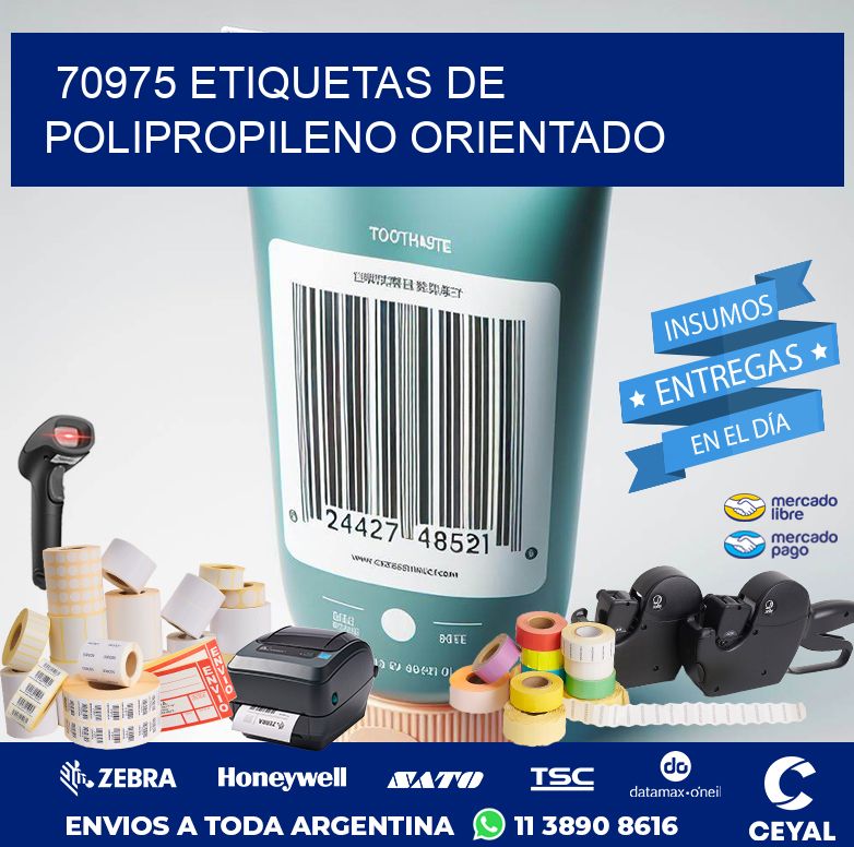 70975 ETIQUETAS DE POLIPROPILENO ORIENTADO