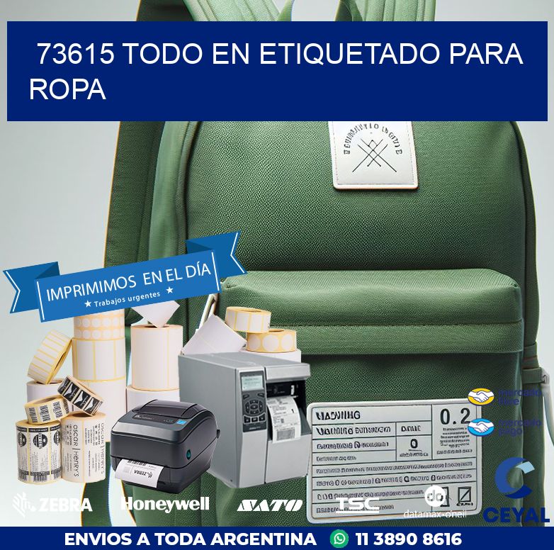 73615 TODO EN ETIQUETADO PARA ROPA