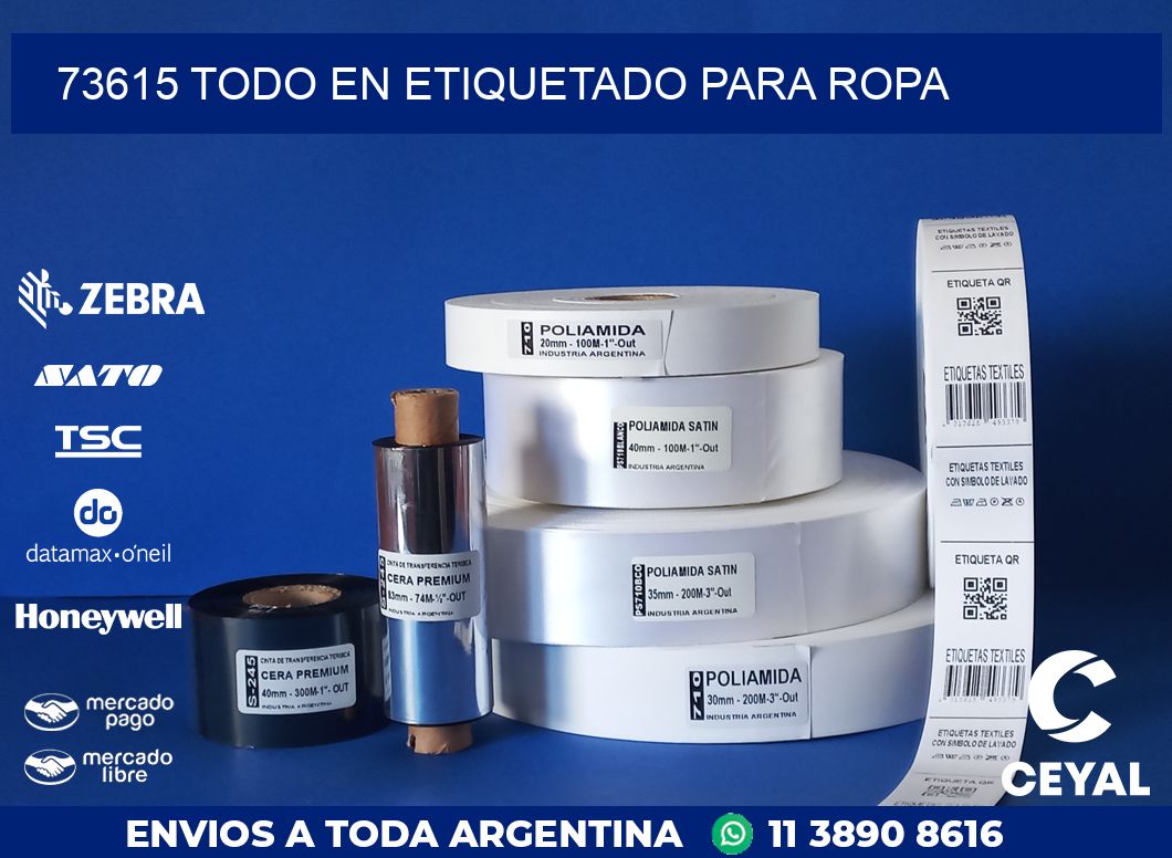 73615 TODO EN ETIQUETADO PARA ROPA