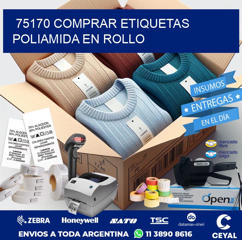 75170 COMPRAR ETIQUETAS POLIAMIDA EN ROLLO