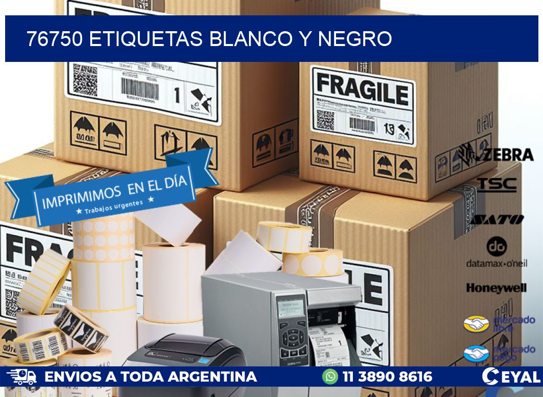 76750 etiquetas blanco y negro