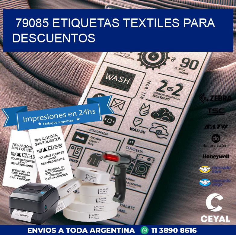 79085 ETIQUETAS TEXTILES PARA DESCUENTOS