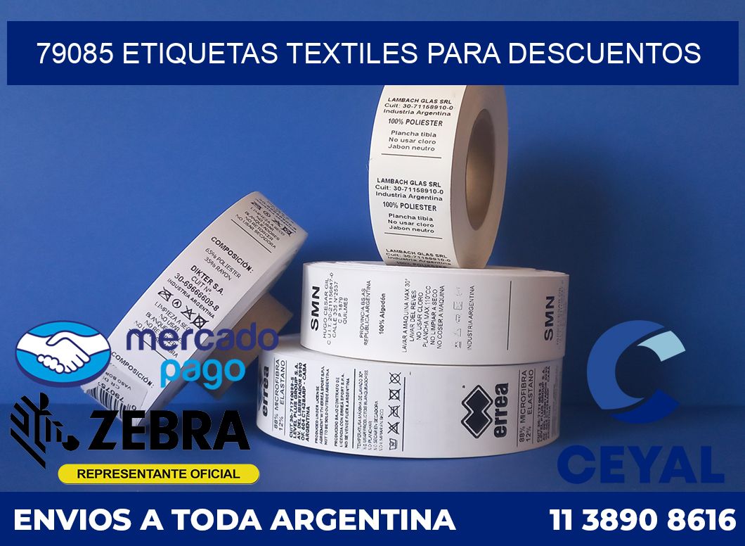 79085 ETIQUETAS TEXTILES PARA DESCUENTOS