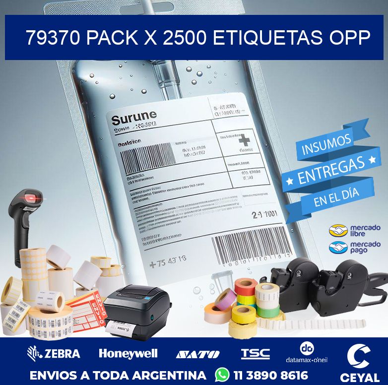 79370 PACK X 2500 ETIQUETAS OPP