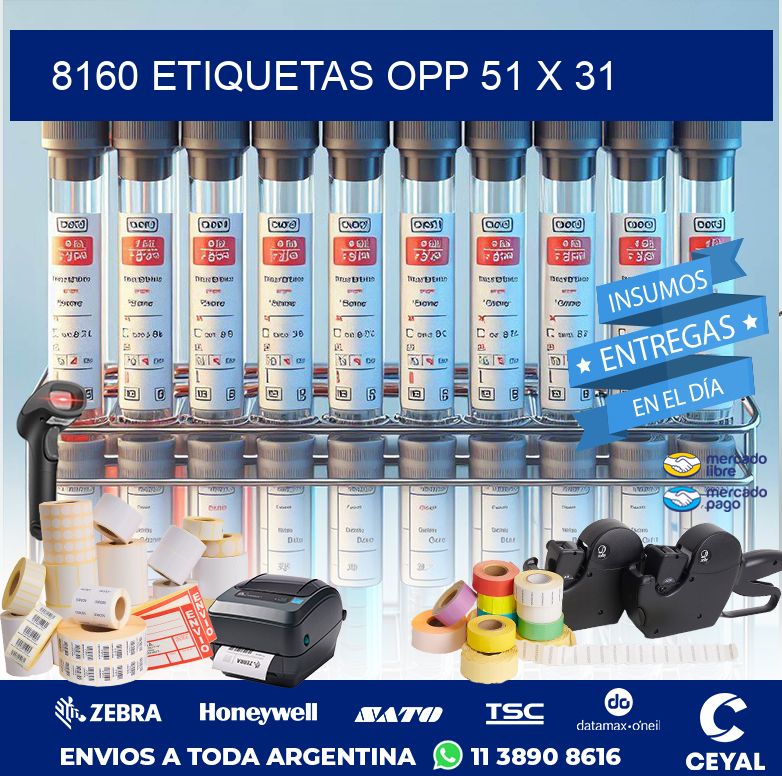 8160 ETIQUETAS OPP 51 X 31