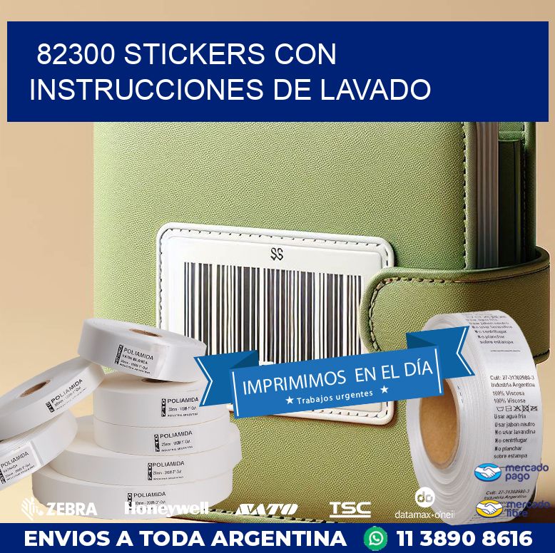 82300 STICKERS CON INSTRUCCIONES DE LAVADO