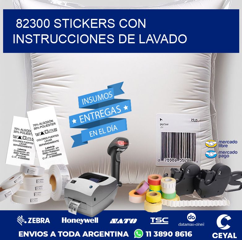82300 STICKERS CON INSTRUCCIONES DE LAVADO