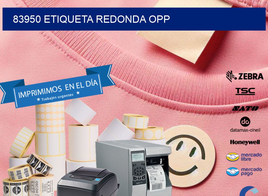 83950 ETIQUETA REDONDA OPP