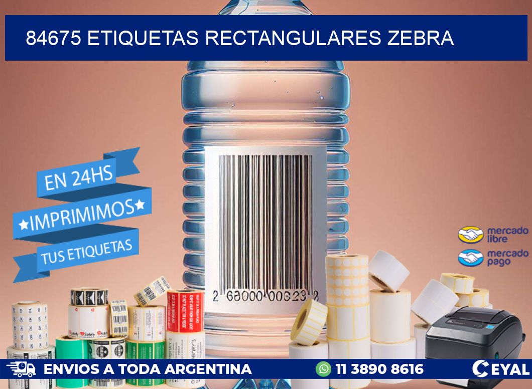 84675 etiquetas rectangulares zebra