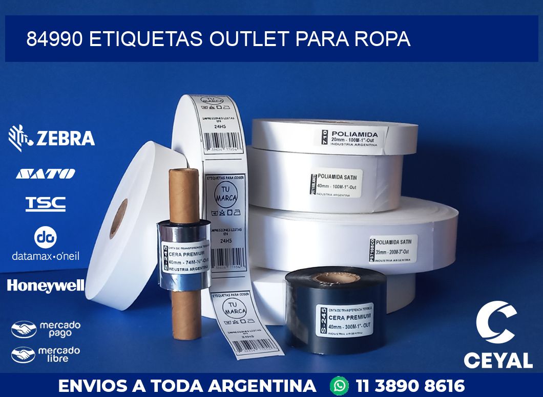 84990 ETIQUETAS OUTLET PARA ROPA