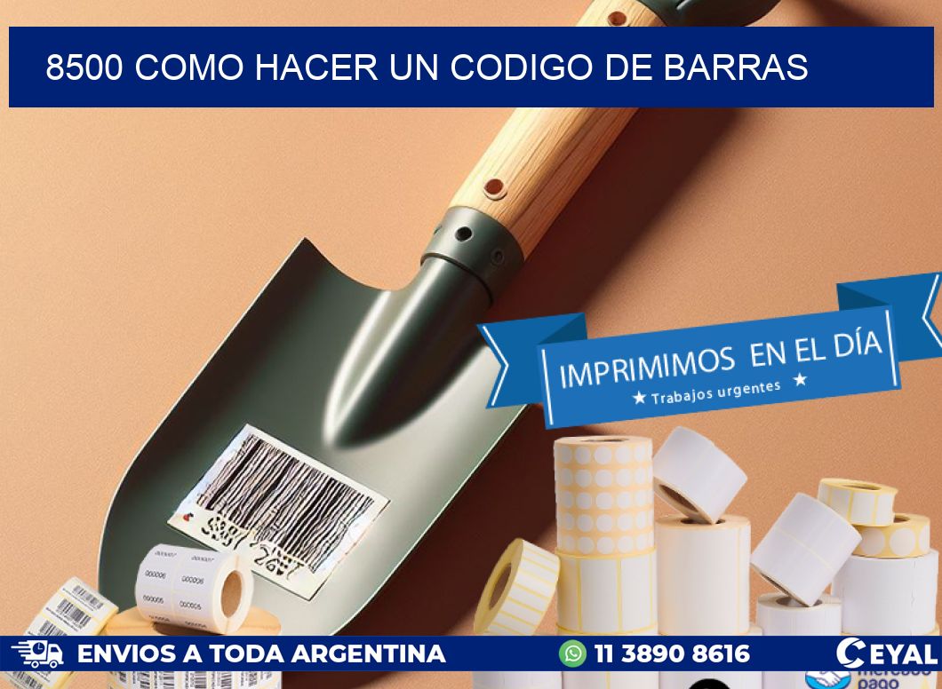 8500 como hacer un codigo de barras
