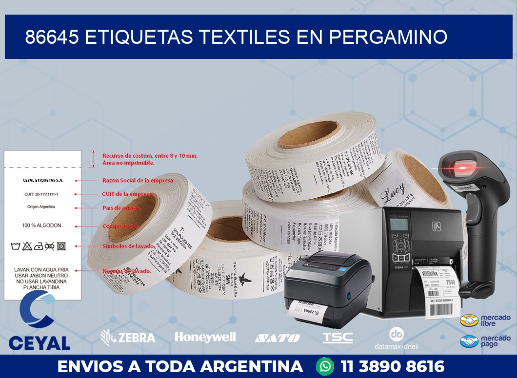 86645 ETIQUETAS TEXTILES EN PERGAMINO
