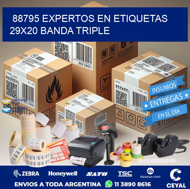 88795 EXPERTOS EN ETIQUETAS 29X20 BANDA TRIPLE