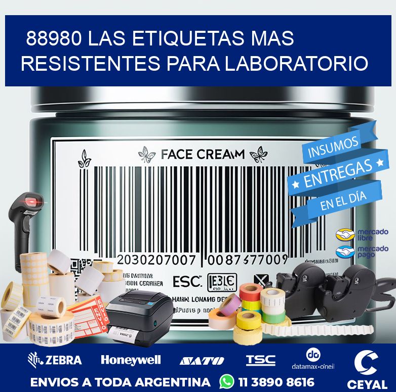 88980 LAS ETIQUETAS MAS RESISTENTES PARA LABORATORIO
