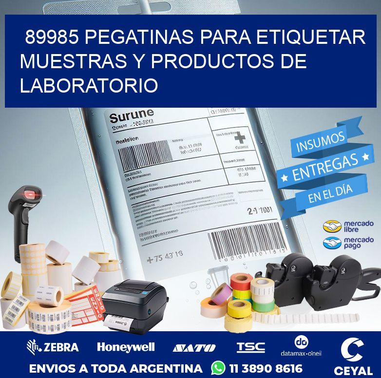 89985 PEGATINAS PARA ETIQUETAR MUESTRAS Y PRODUCTOS DE LABORATORIO