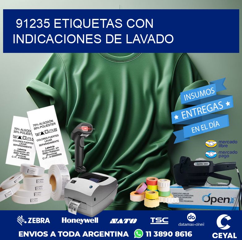 91235 ETIQUETAS CON INDICACIONES DE LAVADO