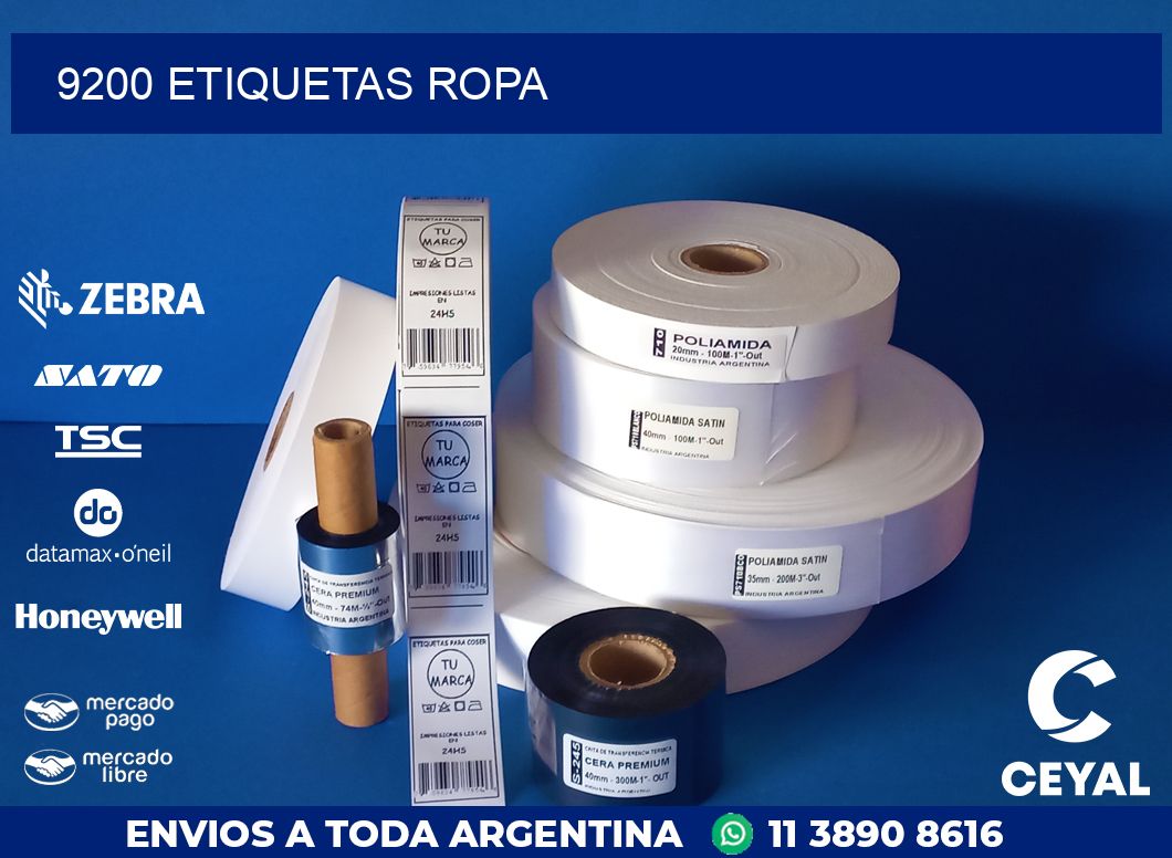 9200 ETIQUETAS ROPA