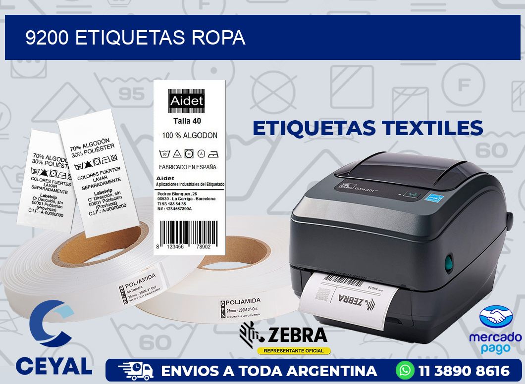9200 ETIQUETAS ROPA