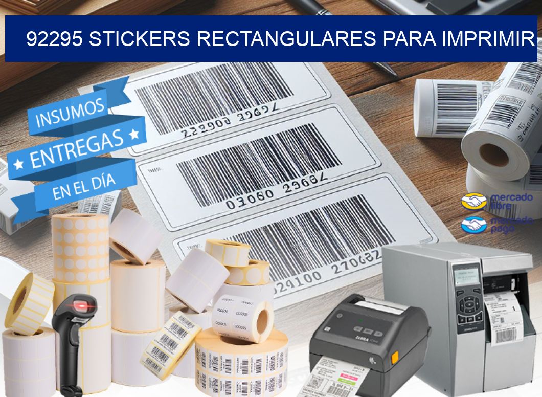 92295 Stickers rectangulares para imprimir